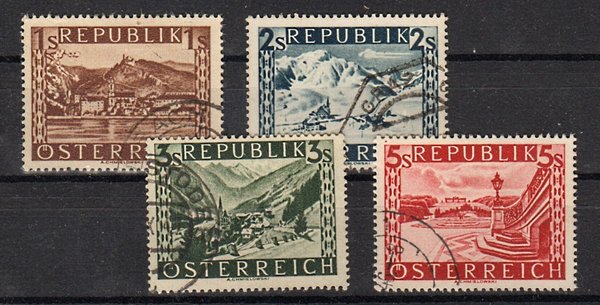 Briefmarke Österreich 767-70 II o