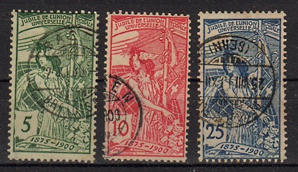 Briefmarke Schweiz 71-73 o
