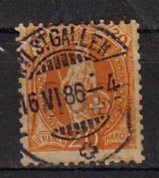 Briefmarke Schweiz 74 D o