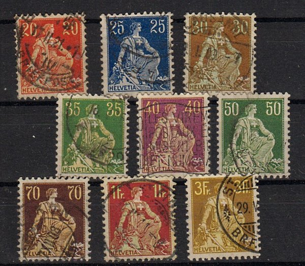Briefmarke Schweiz 102-10 o