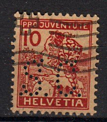 Briefmarke Schweiz 129 Perfin SC o
