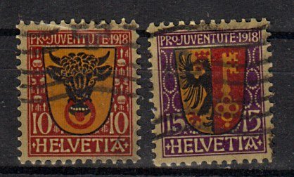 Briefmarke Schweiz 143-44 o