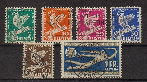Briefmarke Schweiz 250-55 o