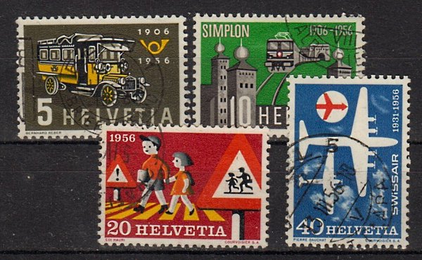 Briefmarke Schweiz 623-26 o