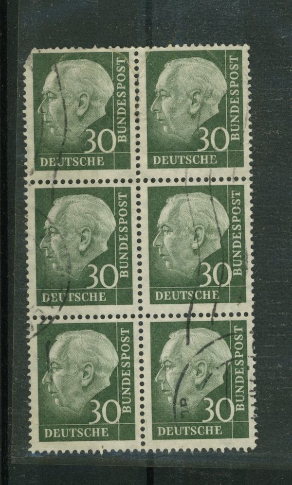 Briefmarke BRD 259x Sechserblock gestempelt