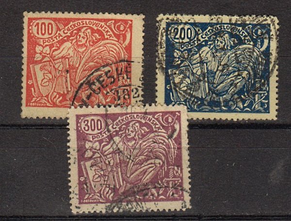 Briefmarke Tschechoslowakei 202-04 o
