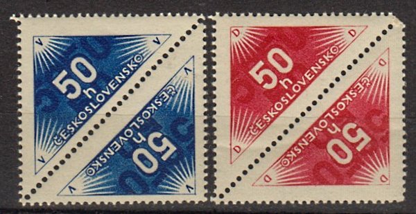 Briefmarke Tschechoslowakei ZU 359-60 A ** Paare