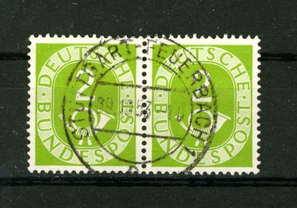 Briefmarke BRD 123 waagrechtes Paar gestempelt