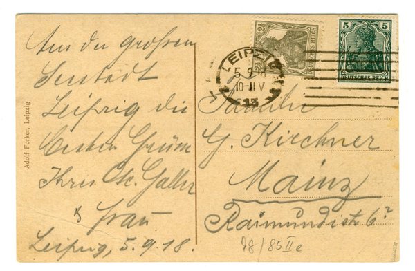 Brief Deutsches Reich 85 II e und 98 MiF geprüft Jaeschke
