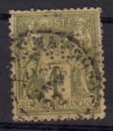 Briefmarke Frankreich 67 II o Perfin