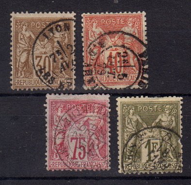Briefmarke Frankreich 64-67 I o