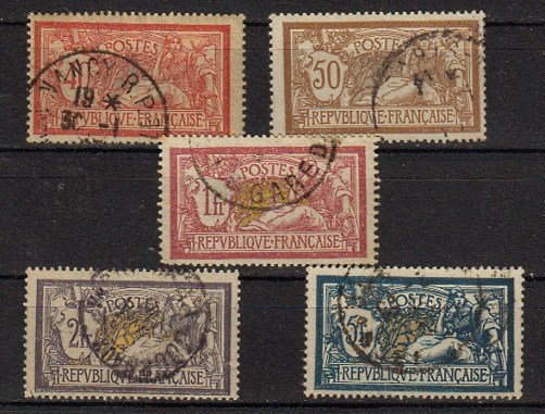 Briefmarke Frankreich 96-100 o