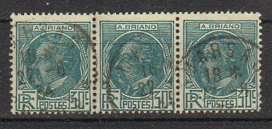 Briefmarke Frankreich 287 o 3er Streifen