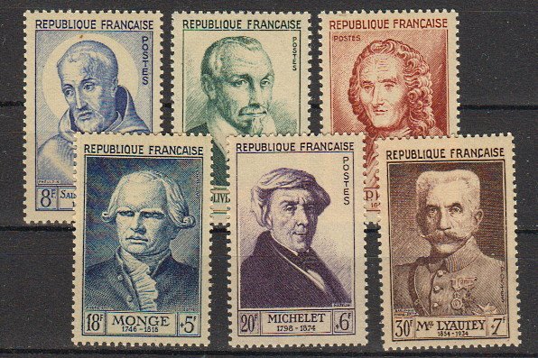 Briefmarke Frankreich 965-70 **