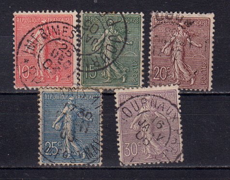 Briefmarke Frankreich 108-12 o