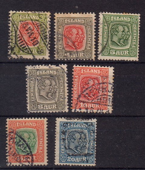 Briefmarke Island 48 + 50-54 + 56 o