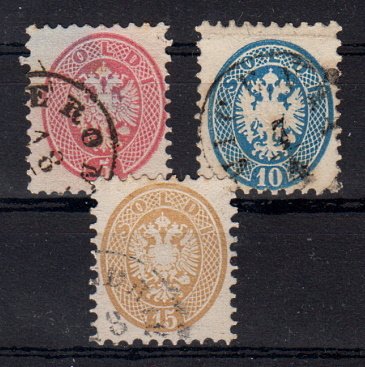 Briefmarke Österreich 32-34 o
