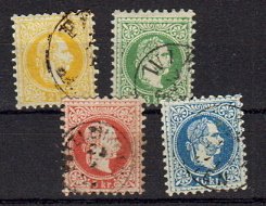 Briefmarke Österreich 35-38 I A o