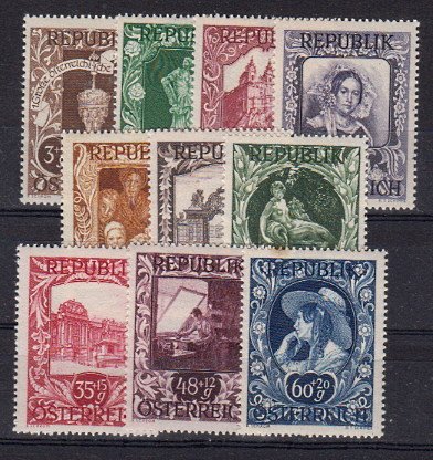 Briefmarke Österreich 812-21 **