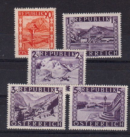 Briefmarke Österreich 849-53 **