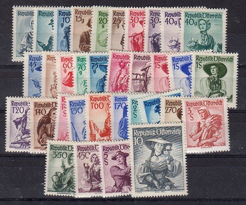 Briefmarke Österreich 893-926 **