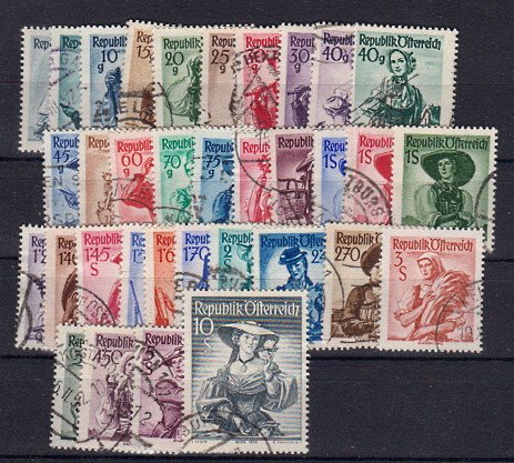 Briefmarke Österreich 893-926 o