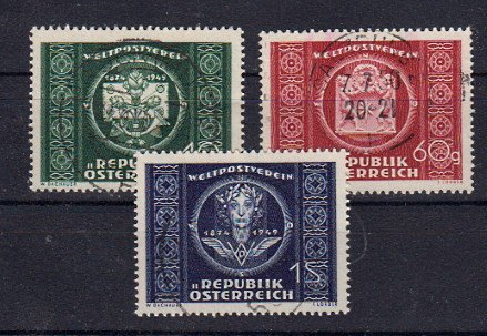 Briefmarke Österreich 943-45 o