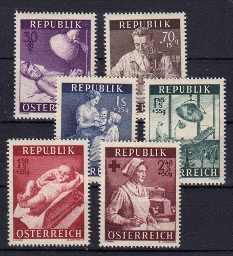 Briefmarke Österreich 999-1004 *