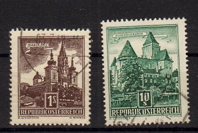 Briefmarke Österreich 1037-38 o