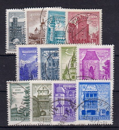 Briefmarke Österreich 1044-55 o