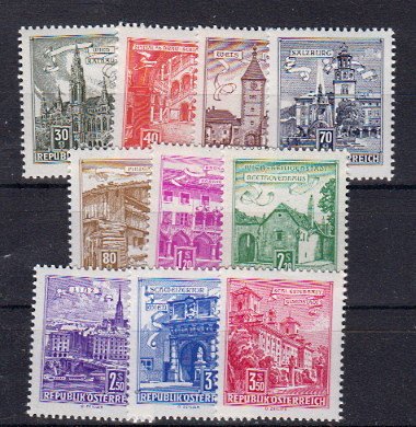 Briefmarke Österreich 1111-20 **
