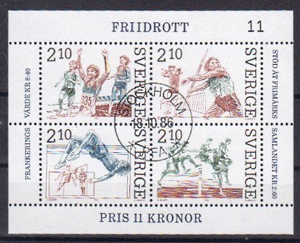 Briefmarke Schweden Block 14 o
