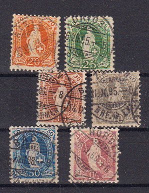 Briefmarke Schweiz 58-63 C o