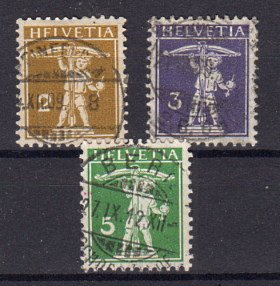 Briefmarke Schweiz 111-13 I o