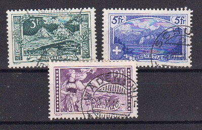 Briefmarke Schweiz 121-23 o