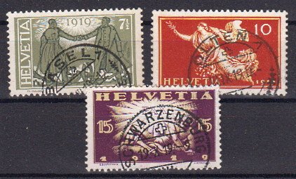 Briefmarke Schweiz 146-48 o