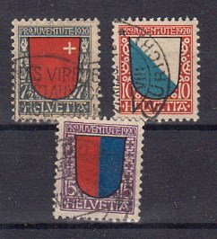 Briefmarke Schweiz 153-55 o