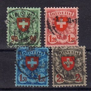 Briefmarke Schweiz 194-97 x o