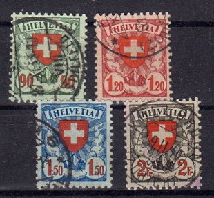 Briefmarke Schweiz 194-97 z o
