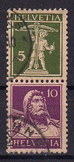 Briefmarke Schweiz S 21 o