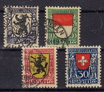 Briefmarke Schweiz 209-12 o