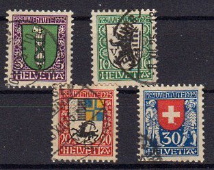 Briefmarke Schweiz 214-17 o