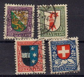 Briefmarke Schweiz 218-21 o
