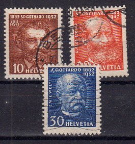 Briefmarke Schweiz 259-61 o