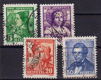 Briefmarke Schweiz 287-90 o