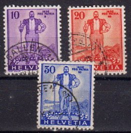 Briefmarke Schweiz 294-96 o
