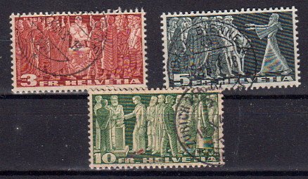 Briefmarke Schweiz 328-30 o