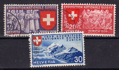 Briefmarke Schweiz 338-40 o