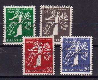 Briefmarke Schweiz 352-55 o