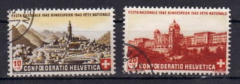 Briefmarke Schweiz 420-21 o